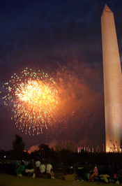 Fireworks at the Monument