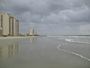 A storm rolls in at Myrtle Beach