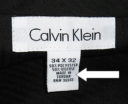 Calvin Klein - Made in Jordan
